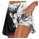 Naiste sportlikud venivad plisseeritud tenniseseelikud Jooksujooga sisemised l&uuml;hikesed p&uuml;ksid elastsed spordigolfi skortsid XL