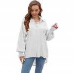 Kevadine ja s&uuml;gisene naiste s&auml;rk, varrukas Tencel, pehme &uuml;hev&auml;rviline lahtine suures pluus L