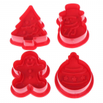 4 tk/komplekt j&otilde;uluk&uuml;psiste k&uuml;psiste vorm 3D k&uuml;psisekolb l&otilde;ikur isetehtud k&uuml;psetusvorm 4pcs