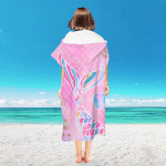 T&auml;iskasvanu ja lapse kiiresti kuivav kapuutsiga mikrokiust rannar&auml;tik hommikumantel Microfiber Towel Fabric Adult 110*75CM