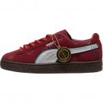 One Piece x Puma Suede Suurem Laps Punap&auml;ised Piraadid Laste Tossud Team-Regal-Red Silver 396716-01 38.5