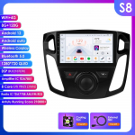 Ossuret 8G RAM 128G ROM AI H&auml;&auml;ljuhtimisega 2-DIN Android Auto Raadio Ford Focus 3 2012-2017 MK3 jaoks Carplay Automeedia GPS Navigatsioon 2DIN Intelligentne Autoradio S8 8Core 8G 128G