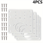 4 tk Lame kinnitusklamber kruvidega kapi jaoks, Perforeeritud hinge remondiklambri puidust m&ouml;&ouml;bli hinge remondiplaat (90 X 90mm) 4pcs