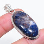 Natural Sodalite Gemstone 925 Sterling Silver Jewelry Pendant 2.01 n1h34