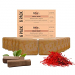 GHAR SOAPS Magic Soap Sandal Wood And Saffron Bath Soap For Glowing Brightening And Refreshing Skin Natural and grime (Pack of 12 (100 gm)