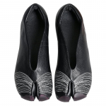 Naiste naturaalsest nahast Tabi korterid Naiste l&otilde;hestatud varba seakanna kingad Must V&auml;litingimustes k&otilde;ndimiseks mokassiinid Mary Janes Balleti tossud Jalatsid 35 must