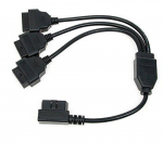 CarAngels OBD2 kaabel OBD2 3 haruga kaablikimp L-t&uuml;&uuml;pi emane pistik 50CM