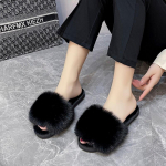 Uus Stiil Naiste Kodusussid Talvised Roosa Karusnahast Madalad Karvased Elegantsed Mugavad Pehmed Kingad Naised Sussid Zapatos Mujer 37 must