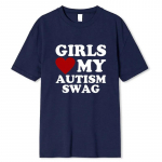 T&uuml;drukutele meeldib minu autismi swag Naljakad autistliku poisi kingitused Teadlikkuse T-s&auml;rgid Graafilised t&auml;navariided L&uuml;hikeste varrukatega Kingiideed T-s&auml;rk Mehed 4XL