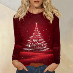 Naiste moe vabaaja j&otilde;ulutr&uuml;kiga &uuml;mmargune kaelus pikkade varrukatega pullover L