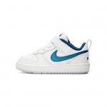 Nike Court Borough Low 2 SE TD K&auml;paj&auml;lgedega Beebi Tossud Valge Summit-White Glacier-Blue DQ5981-100 23.5
