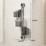 Imitatsioon iminapaga p&ouml;&ouml;rlev organiseerija k&ouml;&ouml;gi seinale paigaldatav sibula, ingveri, k&uuml;&uuml;slaugu hoiukarp vannitoa puurimiseta rippkorv