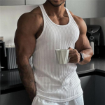 Summer Men Vest Gym Top varrukateta s&auml;rk Fitness Spordivest 5XL must
