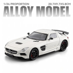 1/24 Benzs SLS AMG Sportauto Sulamist M&otilde;&otilde;tkavas Auto Mudel Valatud Metall Staatiline Kogu Laste M&auml;nguauto S&otilde;idukid Kingitused valge