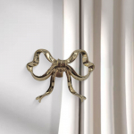 Metal Bowknot Curtain Holdback Hold Backs Easy to Install Decorative Elegant Wall Mounted