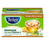 Tetley Ingveri, piparm&uuml;ndi ja sidruni roheline tee 50 teekotti 100% plastivaba immuunsust tugevdav jook
