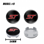 4 tk 54 mm ST Line Auto Ratta Keskkattekatet Velje Kate Ford Focus Mondeo Mustang Fiesta Kuga MK2 Everest Escape Lisatarvikutele