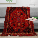 Antiikne P&auml;rsia Vaip Flanellist Tekk Soe Pehme Diivanitekk Talvine Linu Voodikate Telkimine Reisimine Tekk# 150X180CM hall v&auml;rv