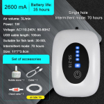 1W/2W/3.5W V&auml;litingimustes Kaasaskantav Kalap&uuml;&uuml;gi Hapnikugeneraator Akvaariumi Kala-akvaariumi Hapniku &Otilde;hupump Kompressor USB Laadimisega Vaikne Hapnikupump