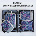 4 tk Suru&otilde;huga hoiukott Suure mahutavusega Kokkupandavad Pakkimiskotid Pestavad Laiendatavad Pagasihoiukotid Komplekt