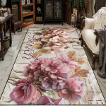 Moodne 3D Lilleline Elutoa Dekoor Vaip Pehmed Flanellvaibad Magamistuppa Voodi k&otilde;rvale Moodne Moodne Kaunistus Kodu Diivan P&otilde;randamatt 60*90cm brown