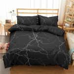 V&auml;lgu voodipesukomplekt Loodusn&auml;htus Must tekikoti komplekt Magamistoa voodi tekikatte jaoks V&auml;rviline voodikate AU Single 140x210cm black