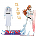 Anime Inoue Orihime Cosplay Kost&uuml;&uuml;m Printsessi Valge Kaste V&ouml;&ouml;koht Pikk Seelik Peakate Naine Seksikas Karnevali Halloweeni &Uuml;likond S 40-45kg beež