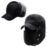 Talvine k&uuml;lma ilmaga s&otilde;jav&auml;em&uuml;ts, nokkm&uuml;ts, k&otilde;rvaklapiga m&uuml;ts, s&otilde;jav&auml;em&uuml;ts m&uuml;&uuml;giks Mask hat black