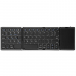 Kolmekordne klaviatuur puuteplaadiga Kolm Bluetooth-klaviatuuri Kaasaskantav miniklaviatuur Laetav klaviatuur PC Windows Android IOS jaoks