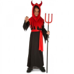 Profitez de la nuit la plus effrayante de l'ann&eacute;e comme un diable tout. Il se compose d'une capuche avec larges bords, robe et la ce