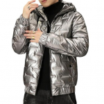 Meeste talvejope Puuvillane Parka Tuulekindel paks soe mantel Trendikas &uuml;hev&auml;rviline pikkade varrukatega vabaaja &uuml;ler&otilde;ivad k&uuml;lma ilmaga M hall