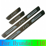 Hyundai I10 autoukse astmepedaali pedaali kauba tellingutele servakaitse kaitseraua ukse l&auml;ve kulumisplaadid kroomitud stiil 4pcs