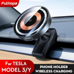 Futhope Wireless charge Holder Stable Phone For Tesla Model Y Model 3 2018-2023 Air Outlet 180 &deg; Rotation Universal GPS Stand ONLY 17MM BASE