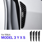 S&uuml;sinikkiust auto uksekaitse kaitseraua serva nurgariba kleebis Tesla Model 3 YXS puhvri trimmi v&auml;liskaitsele Carbon Fibre 2PCS