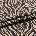 Paks Leopard Denim Kangas 100% Puuvill Meetri Kaupa R&otilde;ivastele Kottidele M&uuml;tsidele DIY &Otilde;mblemiseks Tiigrimustriga Tr&uuml;kitud teksariide Kangas Khaki 100cmX150cm