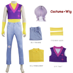 Laste salap&auml;rane cosplay riietekomplekt Parukas KDPop KPDH Anime Saja Poisid Soda Pop Salap&auml;rane Cosplay T&uuml;drukud Halloweeni kost&uuml;&uuml;m T&auml;iskasvanud Mehed Adult S&Mystery Saja Boys gray
