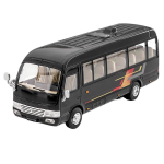 1/64 Toyota Coaster BUS Sulamist Auto Die-castid & M&auml;nguautod Automaali Mudel Miniaatuurne Skaalamudel Auto Lastele must