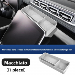 Silicone navigation storage box accessories for Mercedes W223 S series class -2025 mercedes W223 S400 S450 S550 amg Beige 1pcs