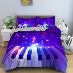 Klaveri Tekikott Komplekt Muusikaline Teema Tekikott Voodipesu Komplekt Moodne Isikup&auml;ra Pol&uuml;ester Tekikott Suurused Queen King Full EU Single(135*200cm)3pcs