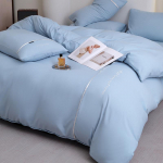 Luksuslik viiet&auml;rnihotelli valge linane tekikott ja voodipesukomplekt Three-piece with Flat Sheet for 1.2m Bed
