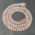 Moodne Hip Hop Miami Kuuba Kaelakee Kett T&auml;ielikult Teemantidega 9mm 12mm 15mm 20mm 24mm Ripatsiga Ketid Pikk Pandla Kinnitus Ehted Kingitus 16inch