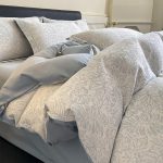 Puhas puuvillane harjatud voodipesukomplekt - T&auml;ielik neljaosaline komplekt, sealhulgas t&auml;ispuuvillased voodilinad ja padjap&uuml;&uuml;rid - Kolmeosaline voodipesukomplekt 1.2mF3p:D150x200