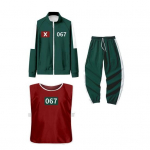 3 tk/komplekt Cosplay kost&uuml;&uuml;m lukuga dressipluus jakk n&ouml;&ouml;riga p&uuml;ksid vestiga Korea m&auml;ngi spordidressi komplekt naistele meestele sport jooksmine j&otilde;usaal L U
