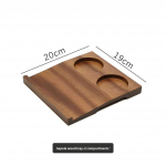 Korea stiilis k&uuml;lma toidu riisikoogialus puidust, kohvitassialus, retro kastme-sn&auml;ki taldrik, Korea k&ouml;&ouml;gi lauan&otilde;ud