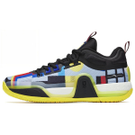 Anta Bastard Cushioning Slip Resistant Abrasion Resistant Low top Basketball Shoes Men's Black Yellow 112241112-6 42