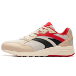 Anta Textile, Synthetic Leather Cushioning Slip Resistant Abrasion Resistant Low top Running Shoes Men's Light Taupe 91918868-3 39