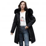 Naiste fliisvoodriga parka, paksenatud, koheva kunstkarusnahast kapiga, taskutega, talvine soe, n&ouml;&ouml;riga, sherpa kate 2XL