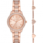 Michael Kors Slim Runway Kahev&auml;rviline Roostevabast Terasest Naiste K&auml;ekell MK1070 roosa kuldne v&auml;rv