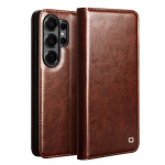 Ehtsa Nahast Telefonikott Samsung S26+ Plus 5G jaoks &Auml;ristiilis Moodne Luksuslik Kaardipesa ja Kattega S26 Ultra 5G jaoks Genuine Leather&Galaxy S26 Ultra