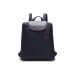 Longchamp Le Pliage Club 26 Logotr&uuml;kiga Kokkupandav L&otilde;uend Seljakott Naiste seljakott Tumesinine 1699619556 Marine Blue